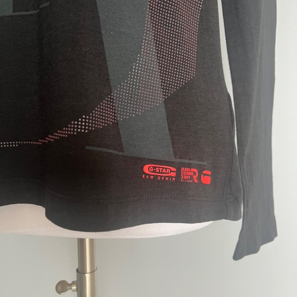 G Star Raw Ruby V T Logo Women's Cotton V-neck Casual Top T-Shirt Large - Picture 3 of 12